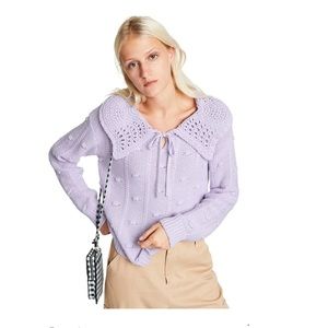 Sandy Liang X Target Lavender crochet pullover sweater